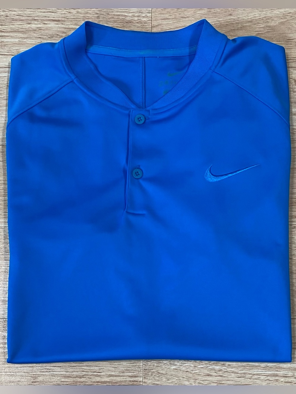 Nike Polo Men’s Large Blue Momentum Blade Collar Dri-Fit Short Sleeve Golf Shirt